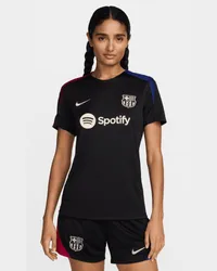 Nike FC Barcelona Strike  Dri-FIT Fußball-Kurzarmshirt aus Strickmaterial (Damen) - Schwarz Schwarz