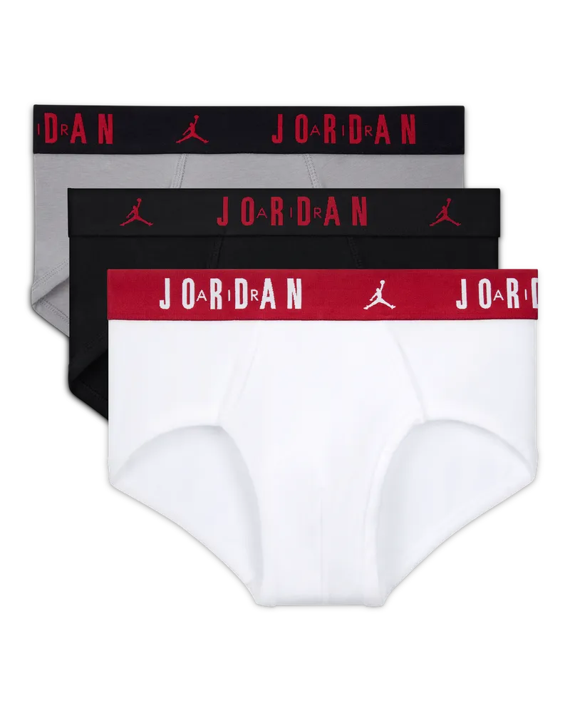 Jordan Slips aus Baumwolle (ältere Kinder; 3er-Pack) - Schwarz Schwarz