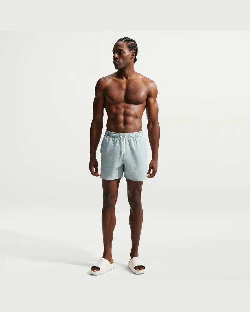 Nike Swim Breaker Volley Badeshorts (ca. 12,5 cm) mit integriertem Slip und Wellenstruktur (Herren) - Grün Grün