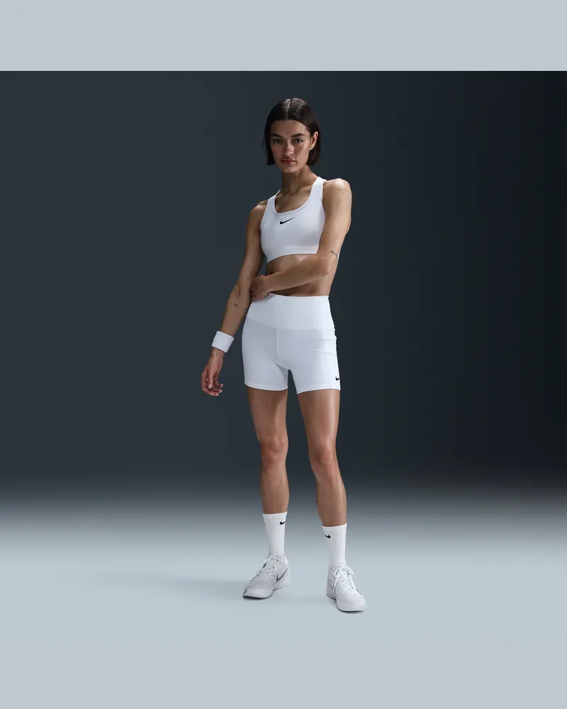 Nike Court Dri-FIT Tennisshorts mit Taschen (Damen) - Weiß Weiß