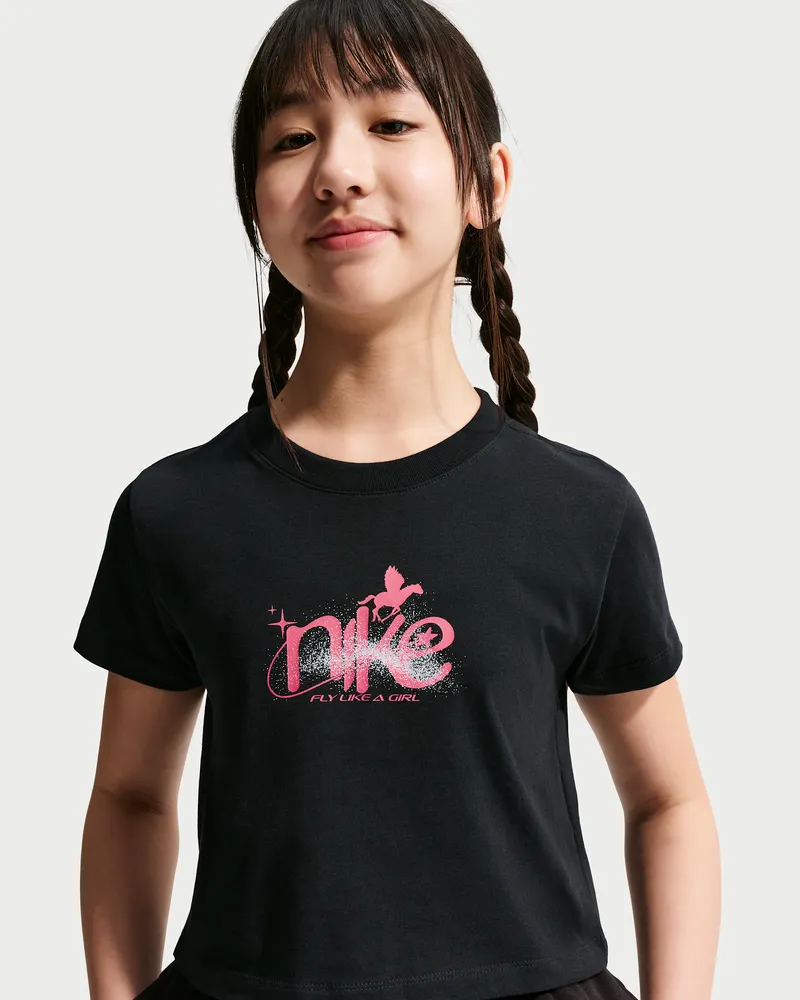 Nike Kurz-T-Shirt für ältere Kinder (Mädchen) - Schwarz Schwarz