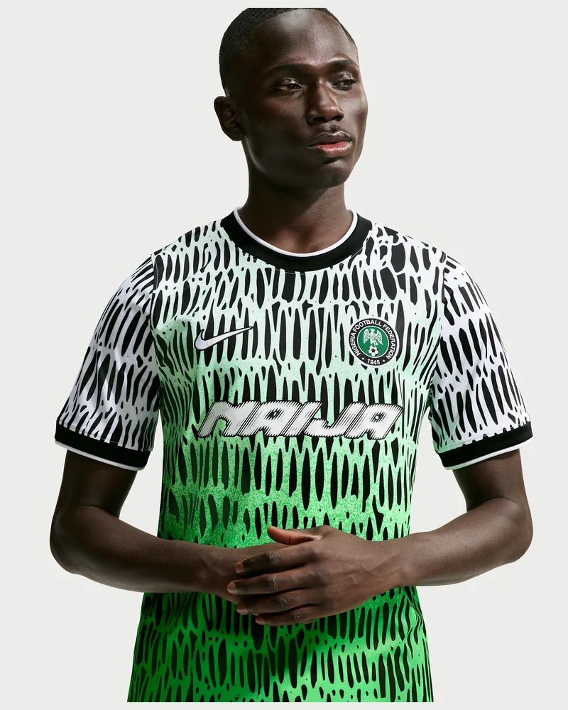 Nike x Nigeria x Slawn Dri-FIT Academy Pro kurzärmliges Fußballoberteil (Herren) - Schwarz Schwarz