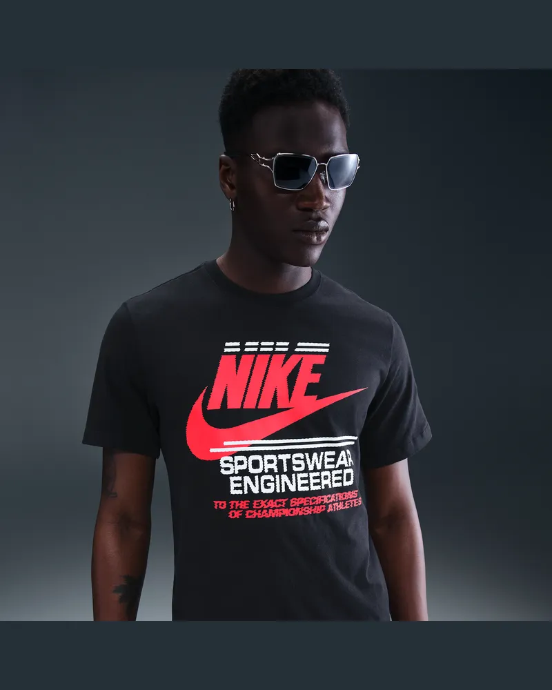 Nike Sportswear Herren-T-Shirt - Schwarz Schwarz