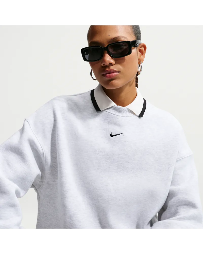 Nike Studio Fleece Medium Weight Oversize-Sweatshirt mit Rundhals (Damen) - Braun Braun