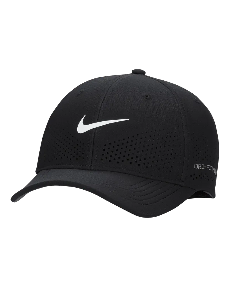 Nike Dri-FIT ADV Club strukturierte SwooshFlex-Cap - Schwarz Schwarz
