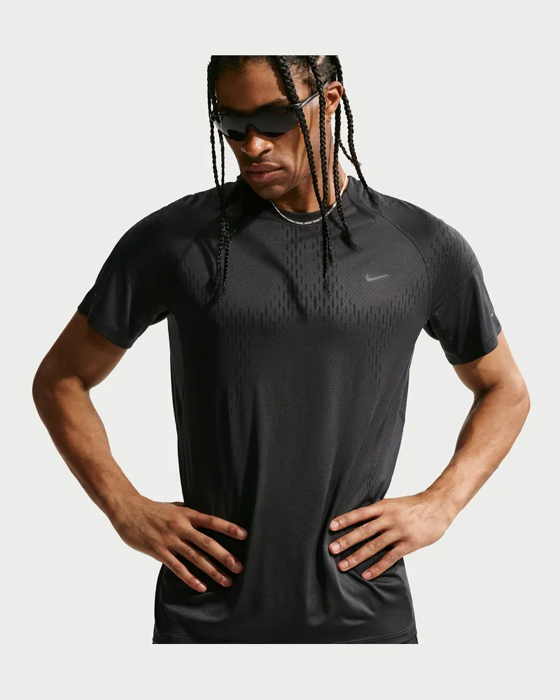 Nike Stride Plus Dri-FIT ADV Kurzarm-Laufoberteil (Herren) - Schwarz Schwarz