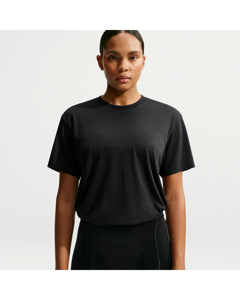 Nike SKIMS Performance Cotton Blend Oversize-Kurzarmtop (Damen) - Schwarz Schwarz