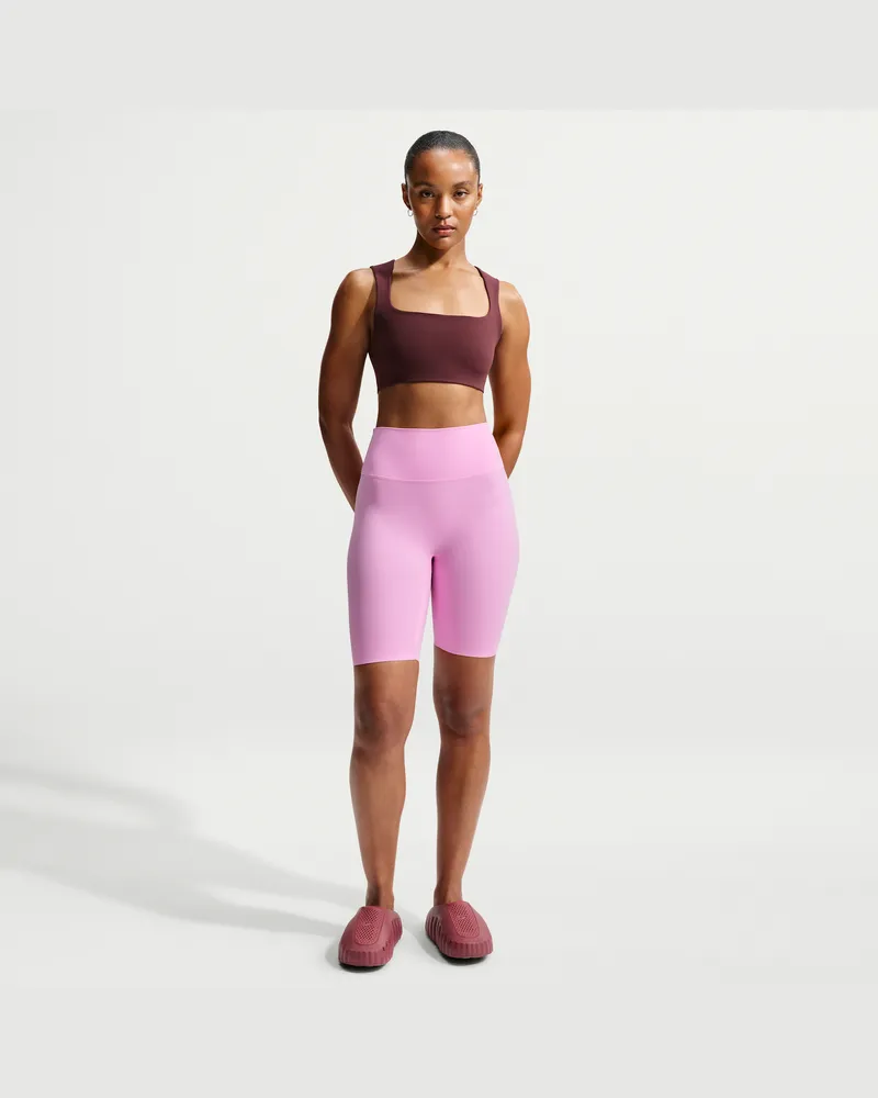 Nike Zenvy Bike Shorts mit hohem Taillenbund (Damen, ca. 20,5 cm) - Pink Pink