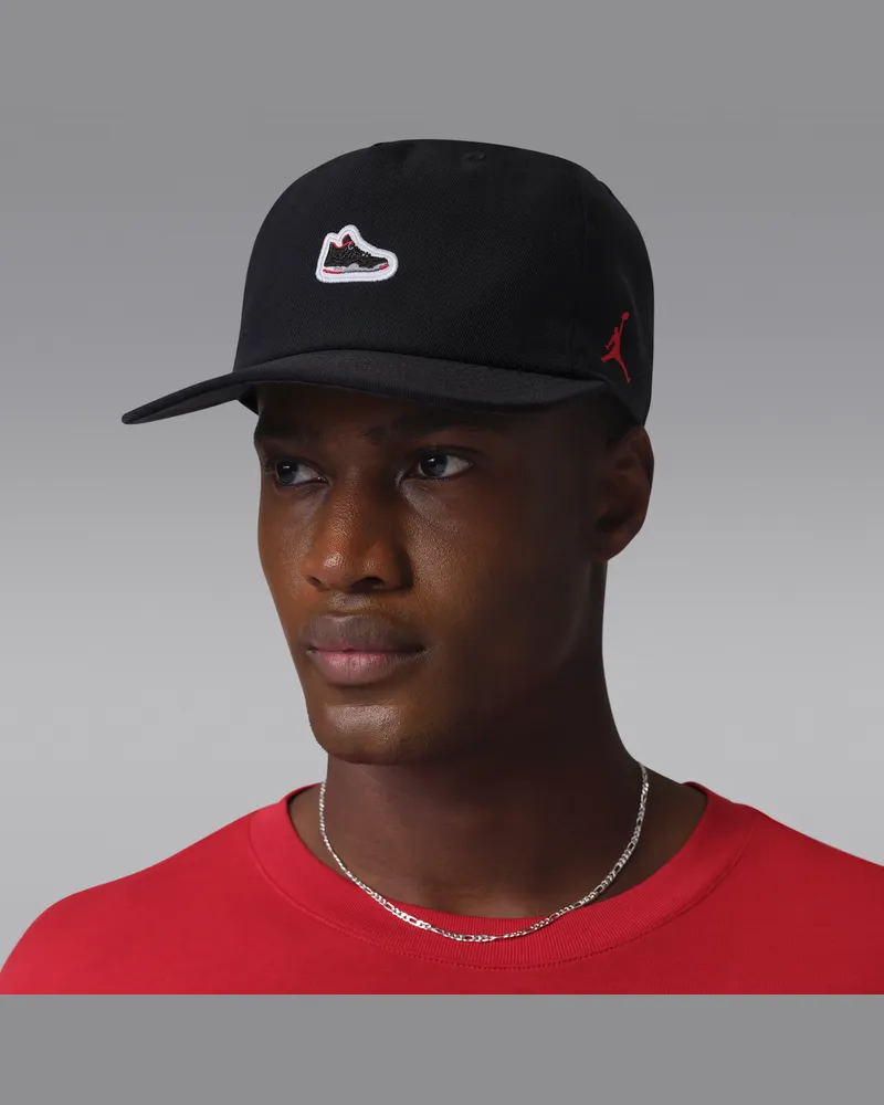 Jordan Pro unstrukturierte AJ4 Patch-Cap - Schwarz Schwarz