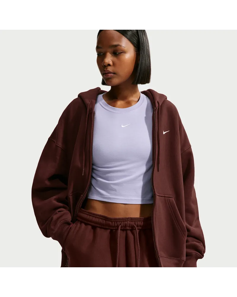 Nike Studio Fleece Heavyweight Oversize-Kapuzenjacke (Damen) - Lila Lila