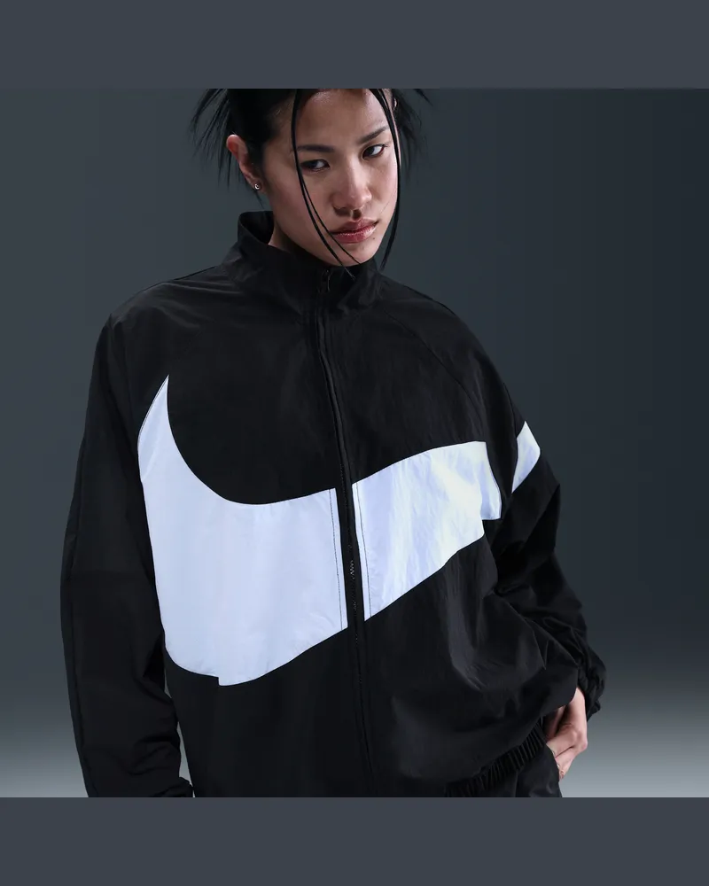 Nike Oversize-Webjacke (Damen) - Schwarz Schwarz