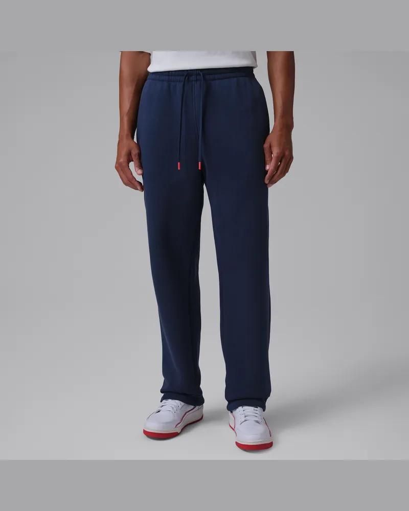 Jordan Brooklyn Statement Fleece-Hose mit offenem Saum (Herren) - Blau Blau