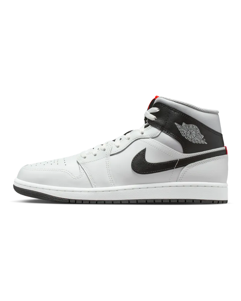 Jordan Air  1 Mid Herrenschuh - Weiß Weiß