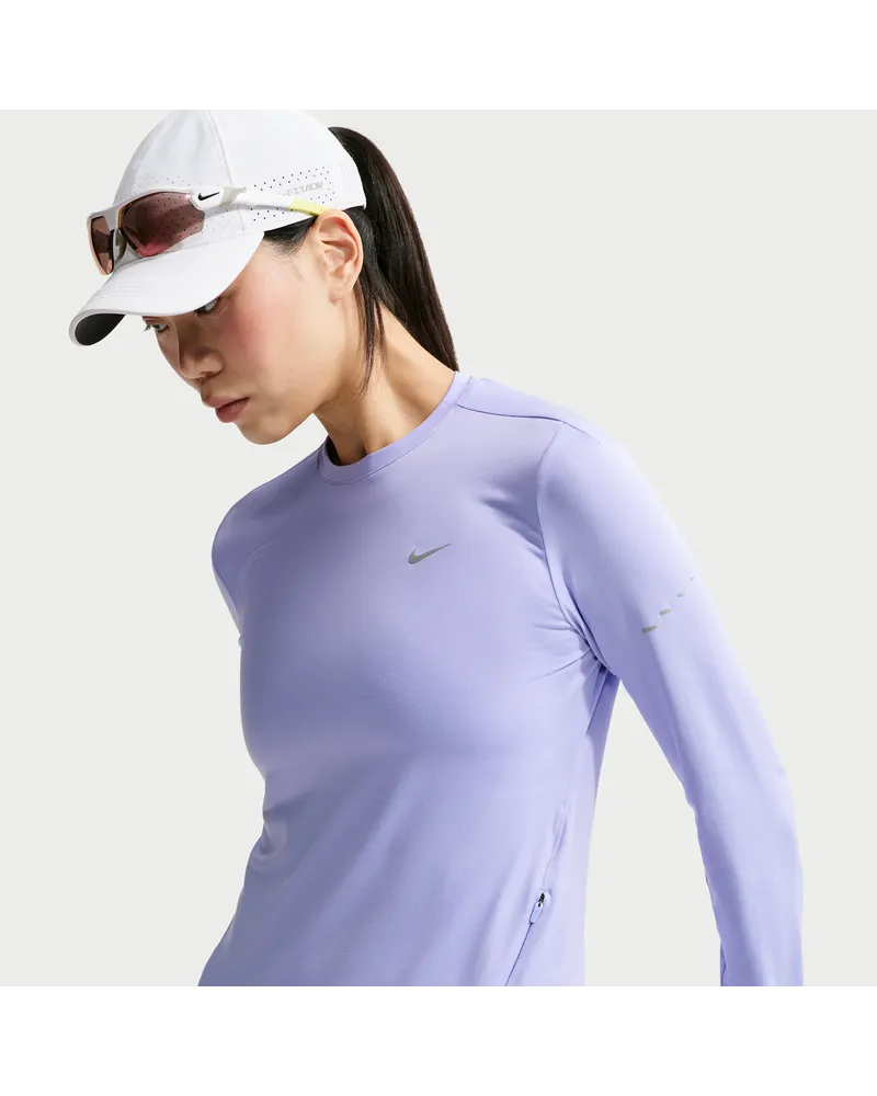 Nike Swift UV Lauf-Longsleeve mit Rundhalsausschnitt und Dri-FIT-Technologie (Damen) - Lila Lila