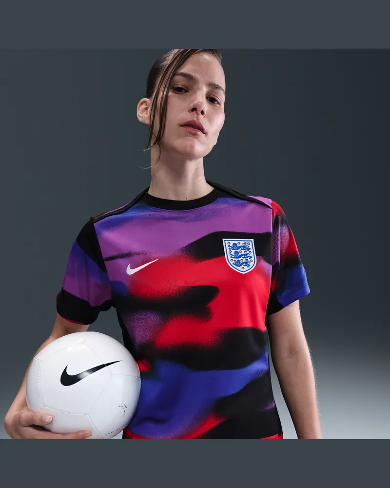 Nike England Academy Pro  Dri-FIT kurzärmeliges Pre-Match-Fußballoberteil für Damen - Blau Blau