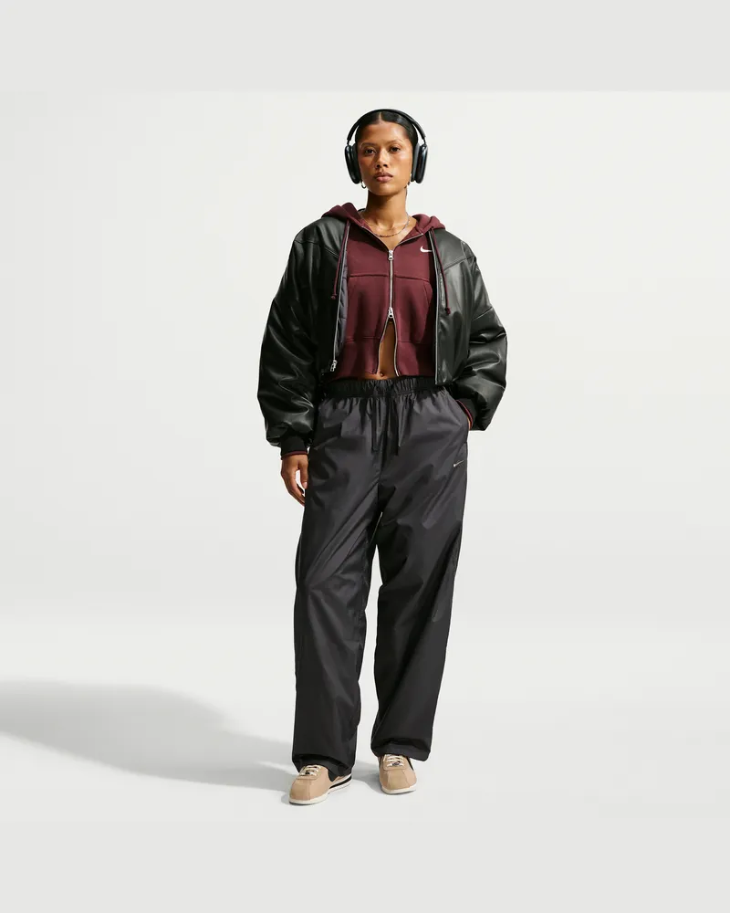 Nike weite wendbare Hose mit Karomuster (Damen) - Schwarz Schwarz