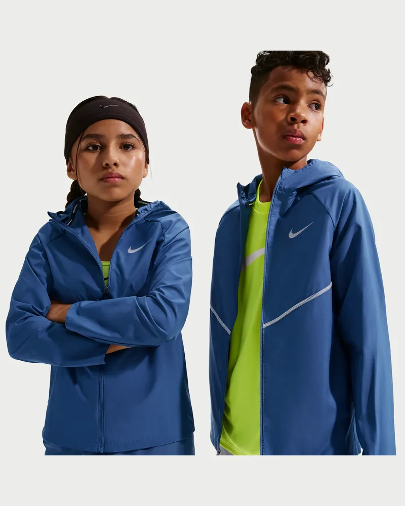 Nike Miler Repel Trainingsjacke mit UV-Schutz (Kinder) - Blau Blau