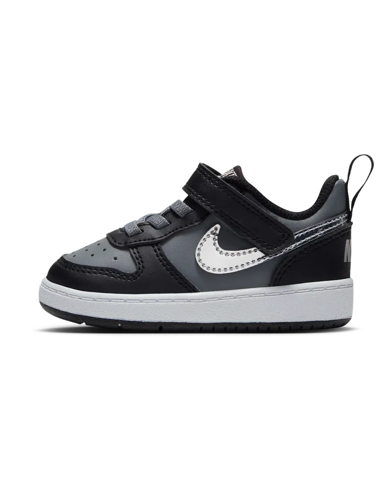 Nike Court Borough Low Schuh für Babys und Kleinkinder - Schwarz Schwarz