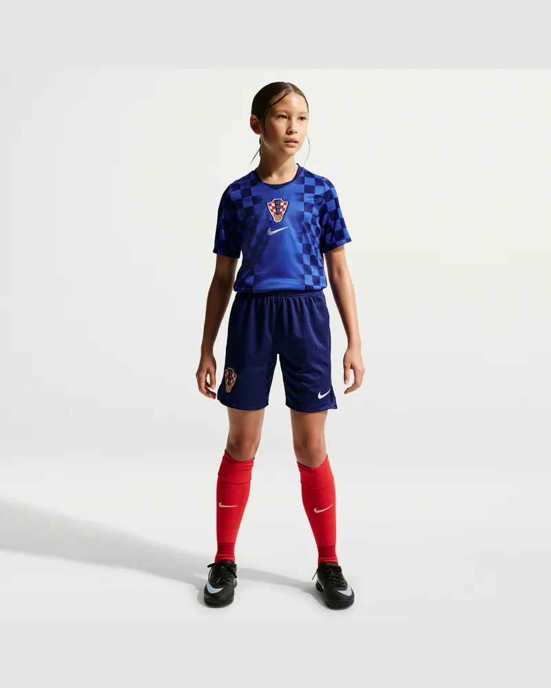 Nike Kroatien 2026  Dri-FIT Replika-Fußballshorts Auswärtsspiel (ältere Kinder) - Blau Blau
