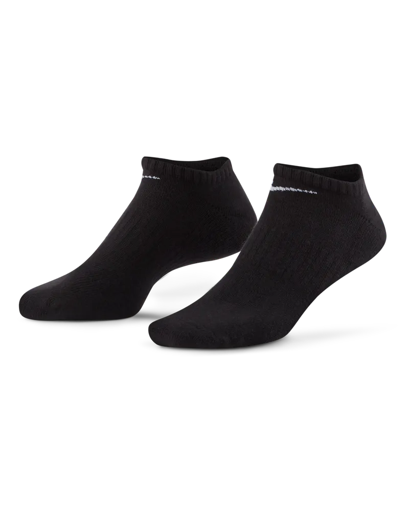 Nike Everyday Cushioned No-Show-Trainingssocken (3 Paar) - Schwarz Schwarz