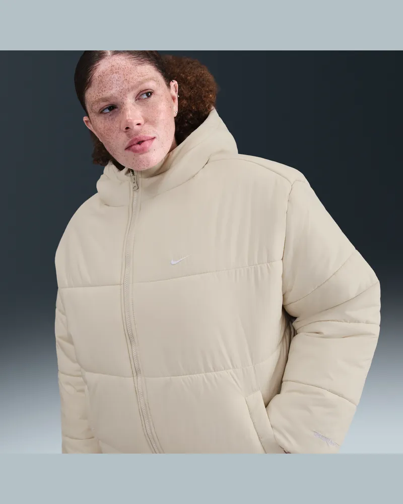 Nike Classic Puffer lockere Therma-FIT-Kapuzenjacke (Damen, große Größen) - Grau Grau