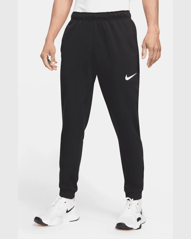 Nike Dry Dri-FIT schmal zulaufende Fitness-Fleece-Hose für Herren - Schwarz Schwarz