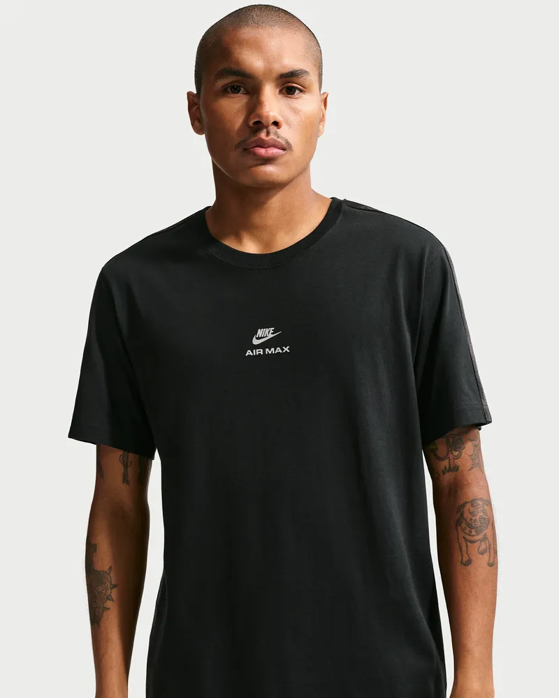 Nike Kurzarm-T-Shirt für Herren - Schwarz Schwarz