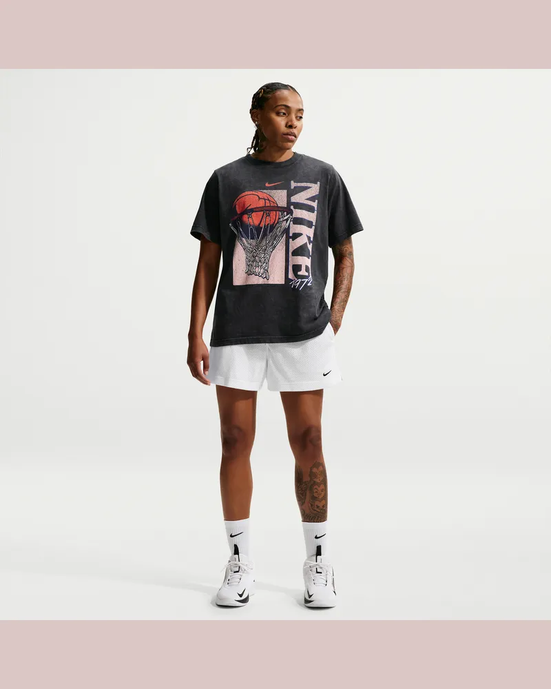 Nike Essential Mesh-Basketballshorts mit Dri-FIT (Damen) - Weiß Weiß