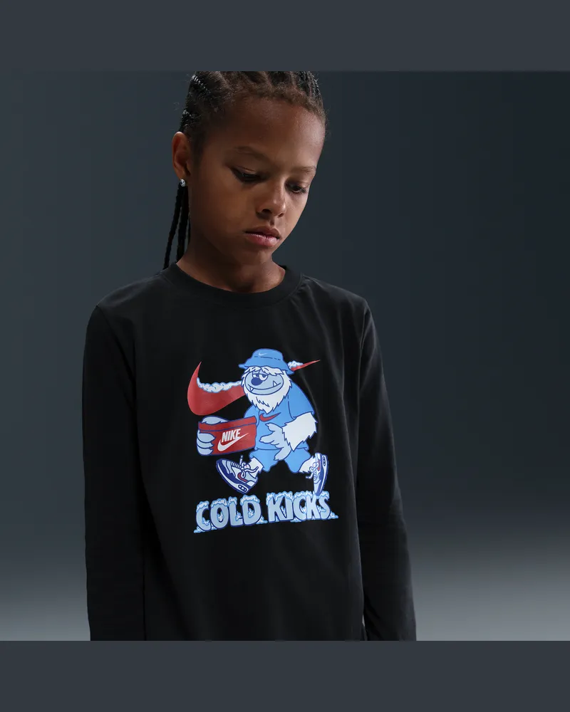 Nike Longsleeve für ältere Kinder - Schwarz Schwarz