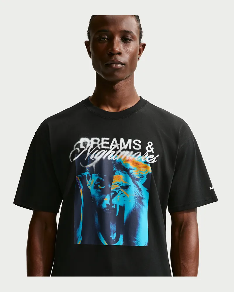 Nike LeBron "Dreams and Nightmares"  Basketball-T-Shirt (Herren) - Schwarz Schwarz