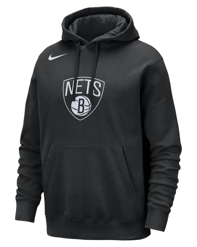 Nike Brooklyn Nets Club  NBA-Hoodie für Herren - Schwarz Schwarz