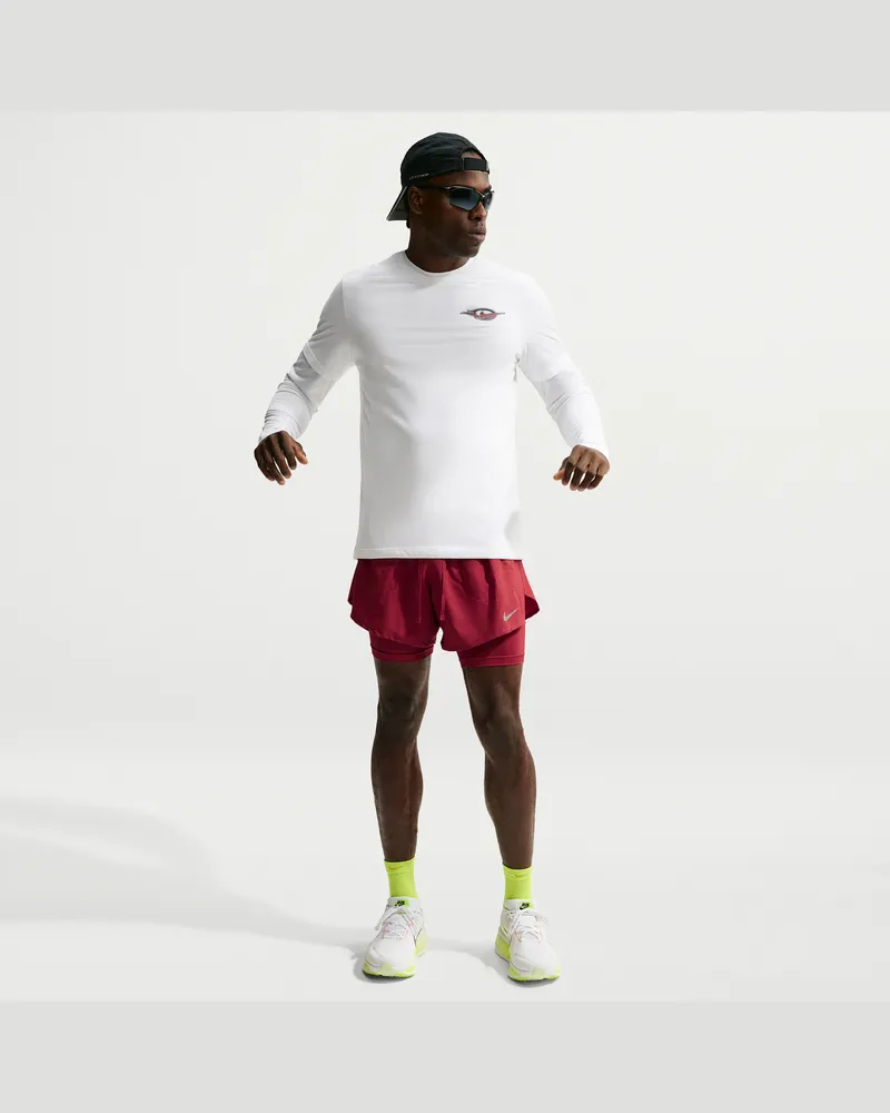 Nike Stride Dri-FIT Hybrid-Laufshorts für Herren (ca. 12,5 cm) - Rot Rot