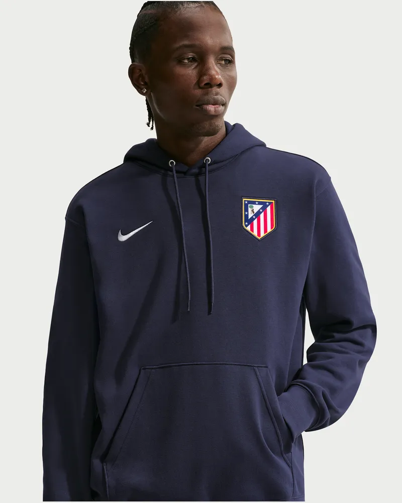 Nike Atlético Madrid Club  Fußball-Hoodie aus French-Terry für Herren - Blau Blau