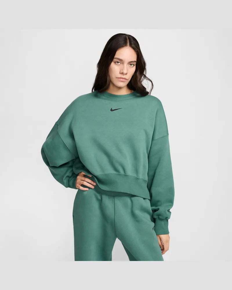 Nike Sportswear Phoenix Fleece Over-Oversized Rundhals-Sweatshirt für Damen - Grün Grün