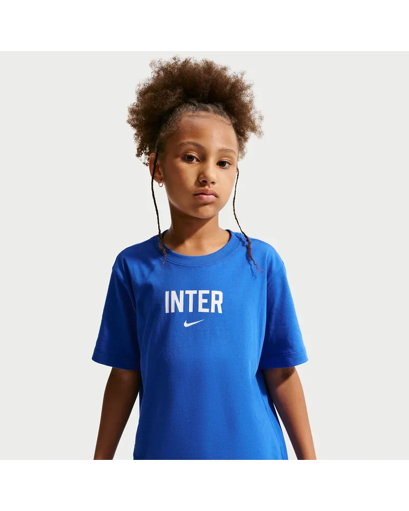 Nike Inter Mailand  Fußball-T-Shirt (ältere Kinder) - Blau Blau