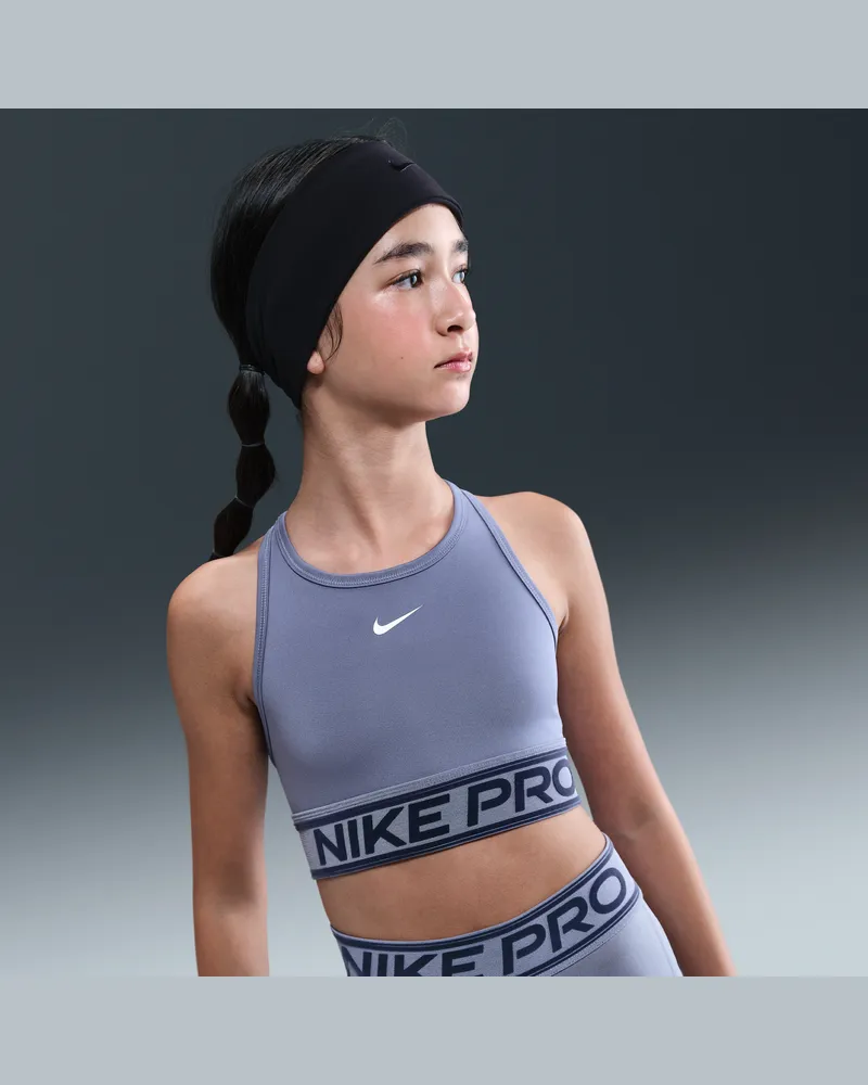 Nike Pro Swoosh Sport-BH (ältere Kinder) (Mädchen) - Blau Blau