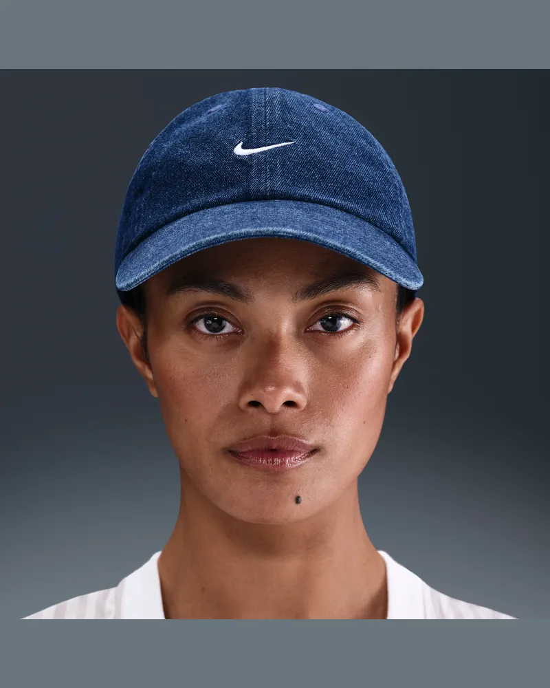Nike Club unstrukturierte Denim-Cap - Blau Blau