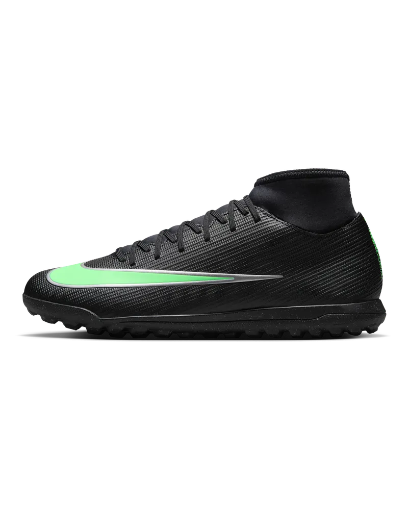 Nike Mercurial Superfly 11 Club High-Top-Fußballschuh für Turf - Schwarz Schwarz