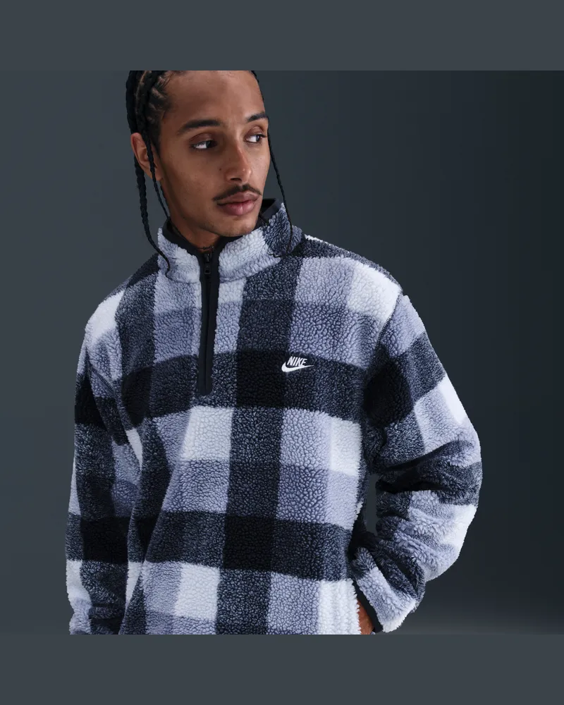 Nike Club winterfestes Oberteil mit Halbreißverschluss (Herren) - Grau Grau
