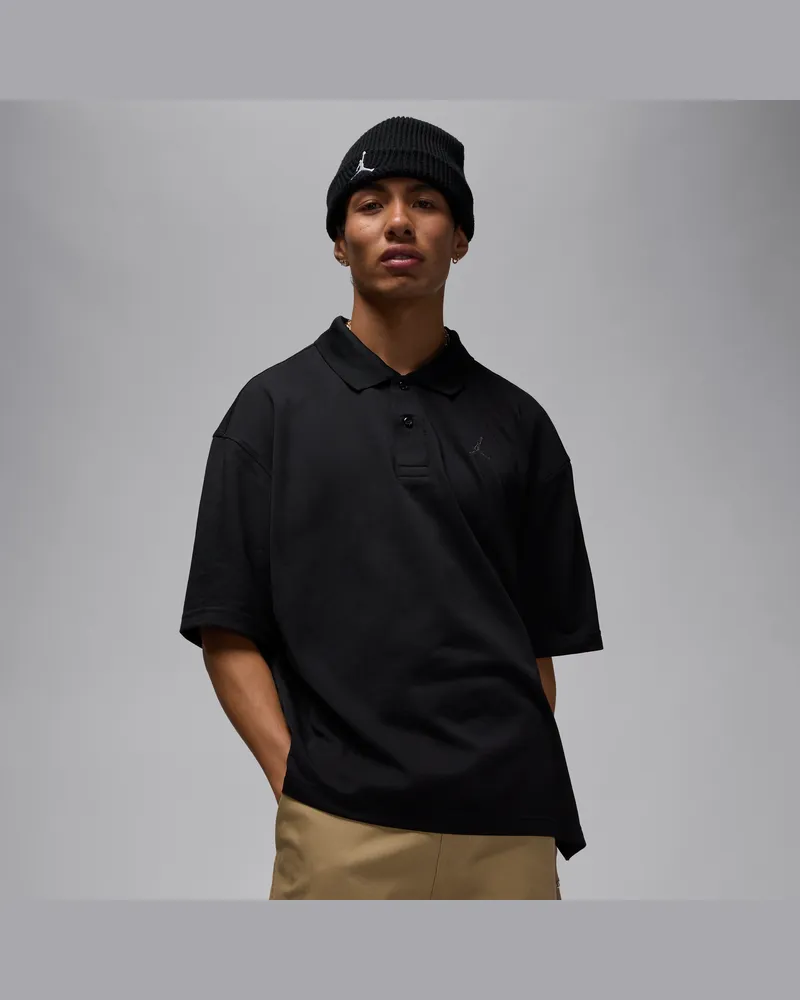 Jordan Brooklyn Poloshirt (Herren) - Schwarz Schwarz