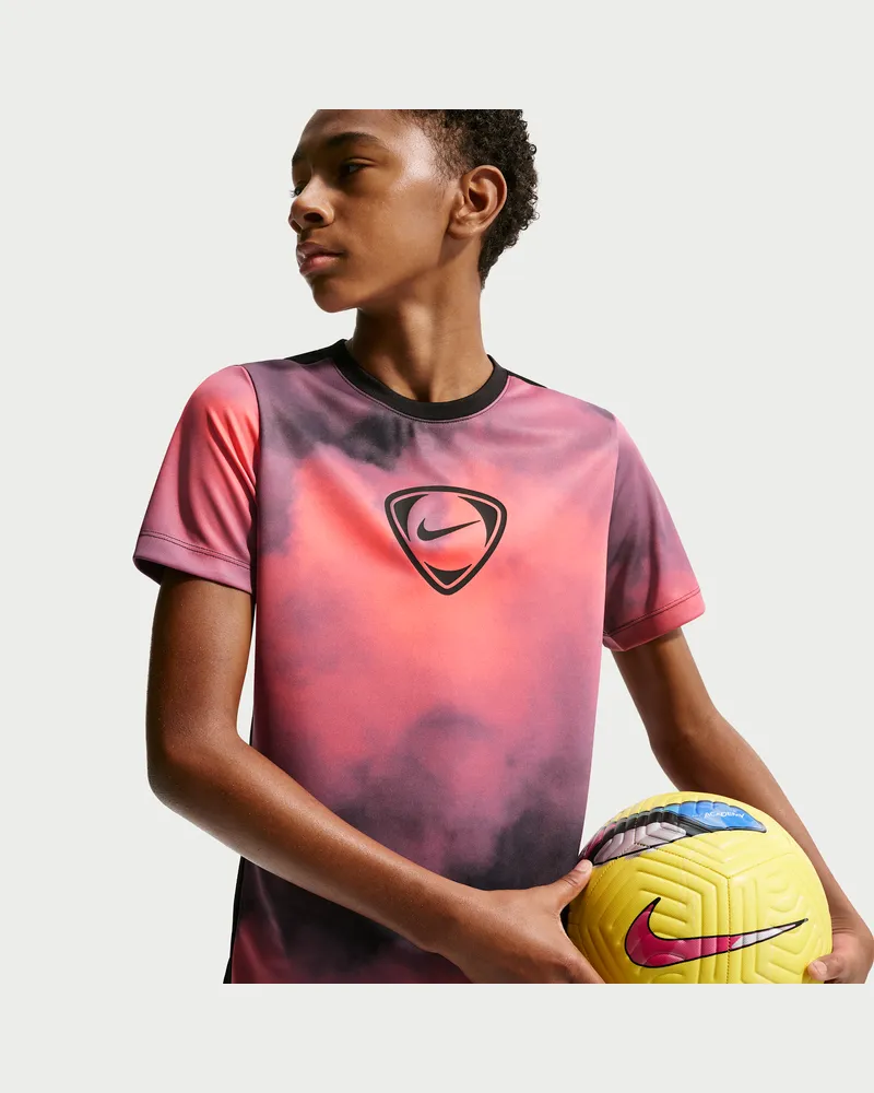 Nike Academy+ Dri-FIT Kurzarm-Fußballoberteil (ältere Kinder) - Pink Pink
