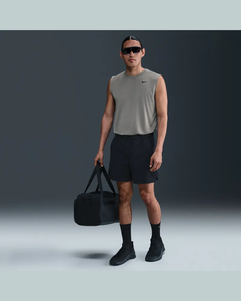 Nike Unlimited vielseitige Dri-FIT Seersucker Shorts ohne Futter (Herren, ca. 12,5 cm) - Schwarz Schwarz