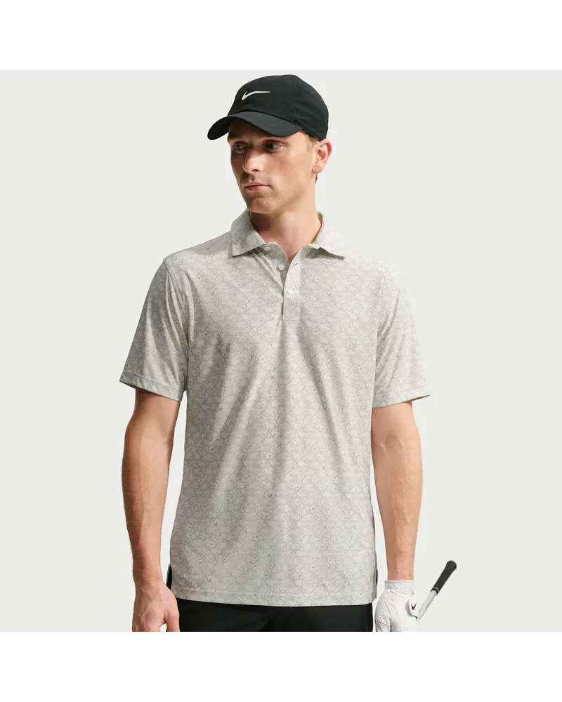 Nike Tailored Performance Golf-Poloshirt mit Mikro-Print (Herren) - Grau Grau