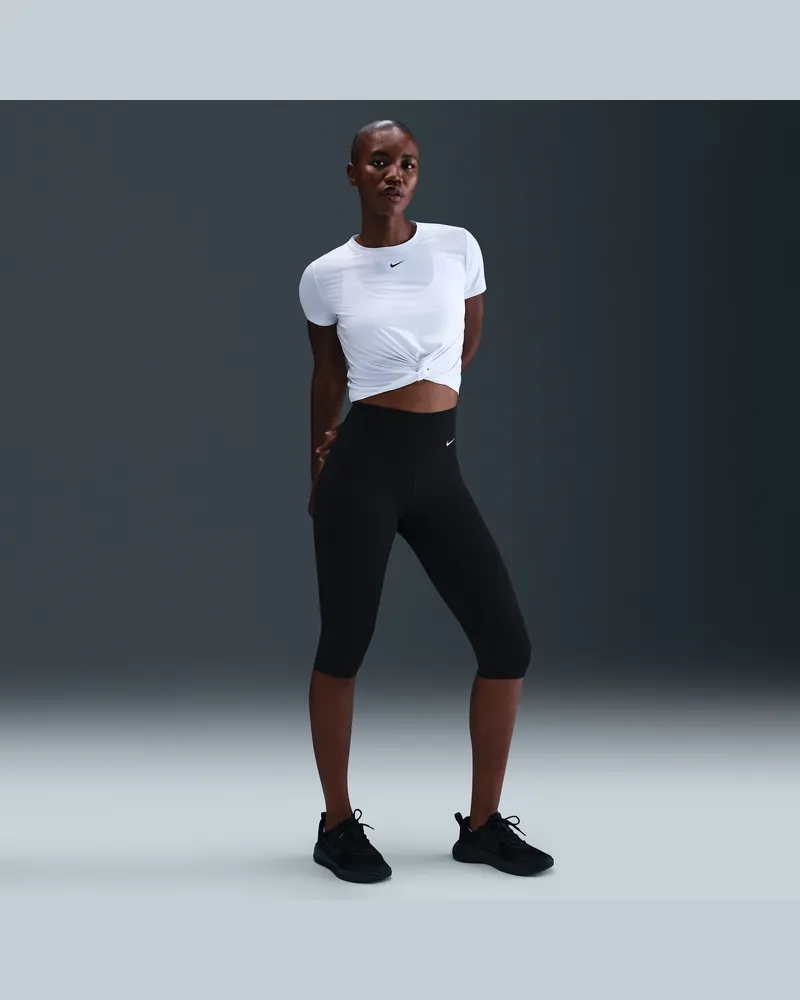 Nike One Capri-Leggings mit hohem Bund für Damen - Schwarz Schwarz