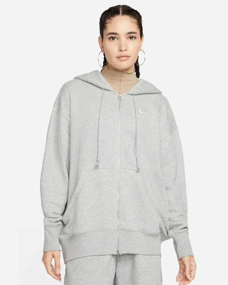 Nike Sportswear Phoenix Oversize-Damen-Hoodie mit durchgehendem Reißverschluss - Grau Grau