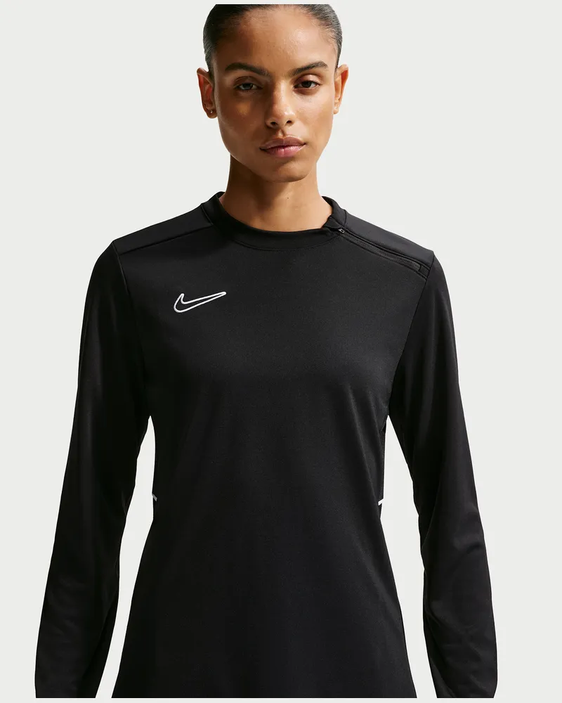 Nike Academy Dri-FIT-Fußball-Longsleeve mit Rundhalsausschnitt (Damen) - Schwarz Schwarz