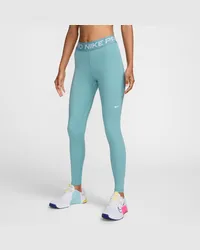 Nike Pro Leggings mit mittelhohem Bund und Mesh-Einsatz für Damen - Blau Blau