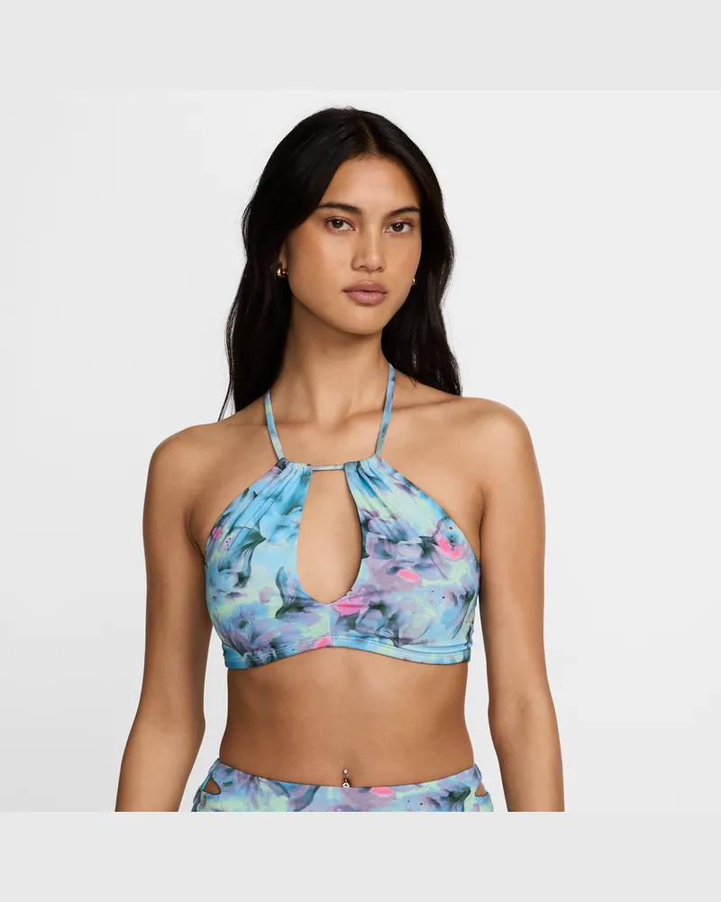 Nike Swim geschnürtes Bikini-Oberteil für Damen - Blau Blau