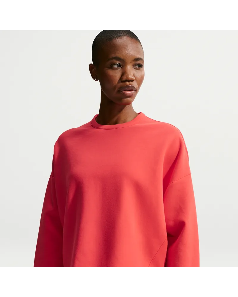 Nike 24.7 ImpossiblySoft Oversize-Rundhalsshirt mit Dri-FIT-Technologie (Damen) - Rot Rot