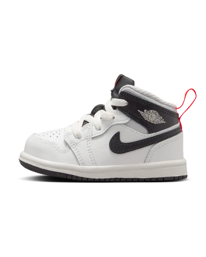 Jordan 1 Mid Schuh für Babys und Kleinkinder - Weiß Weiß